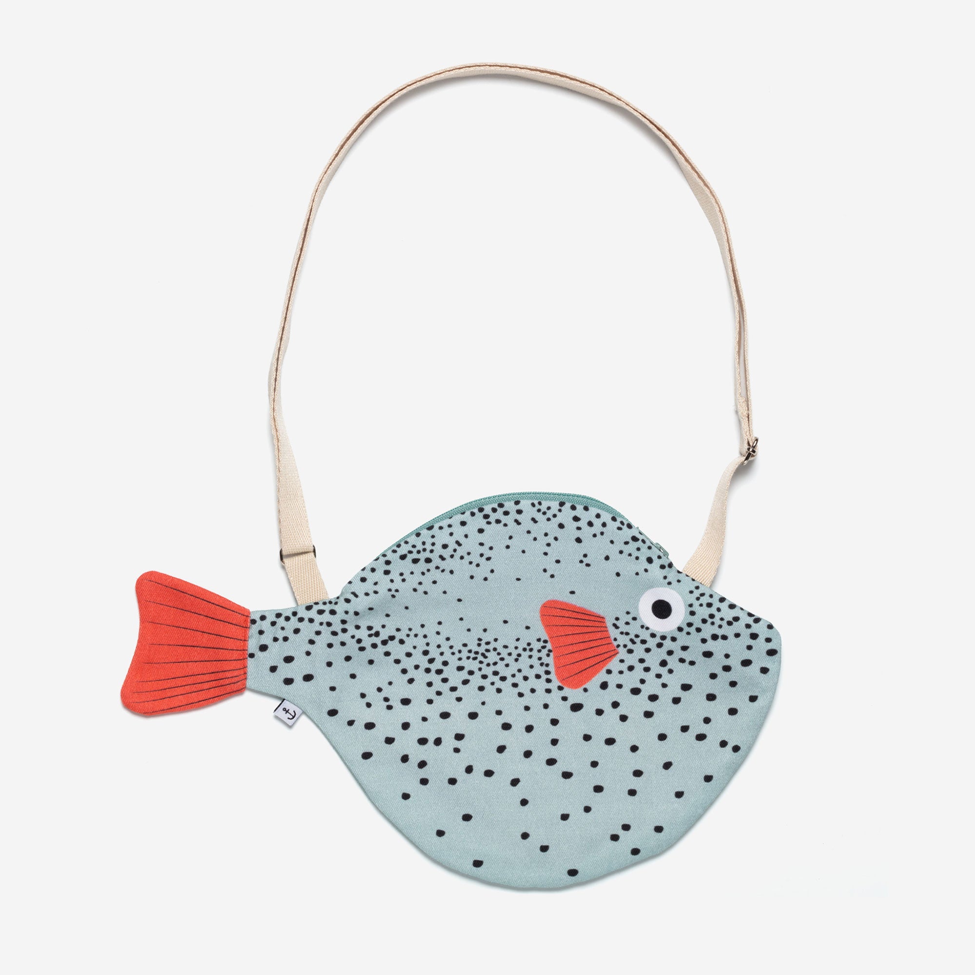 Small Aqua Pufferfish Bag